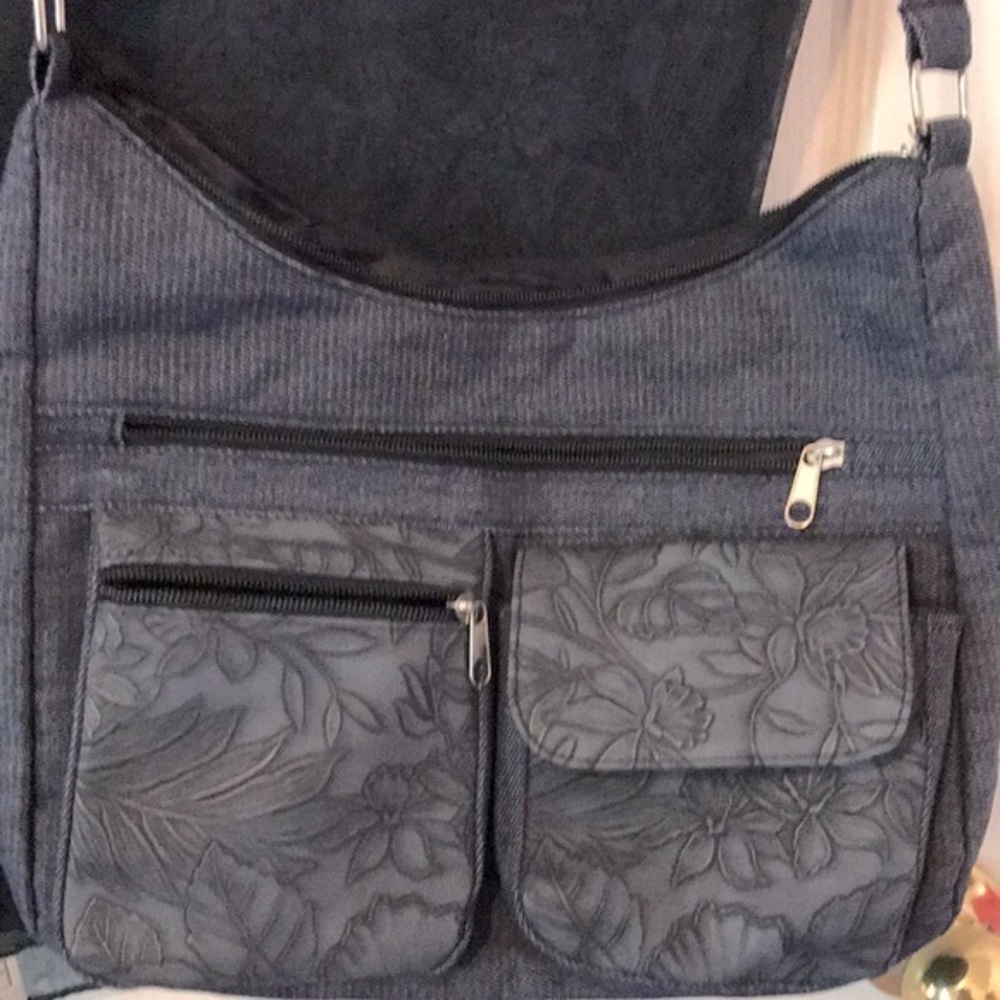 Blue Denim Purse with Matching Scarf, NWOT